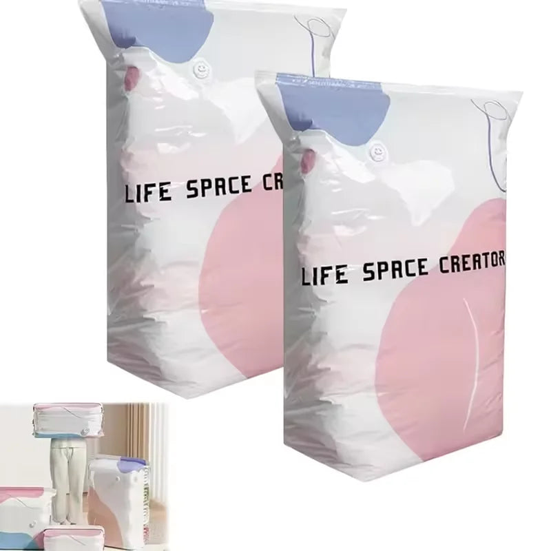 2-Pack Vacuum Storage Bags for Clothes & Bedding