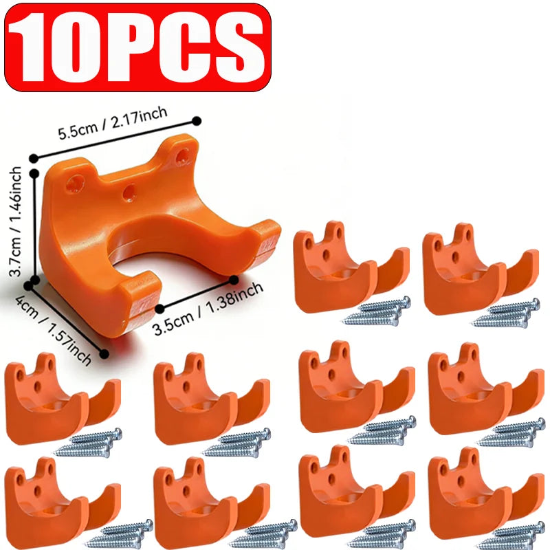 10-Piece Wall-Mounted Garden Tool Organizer
