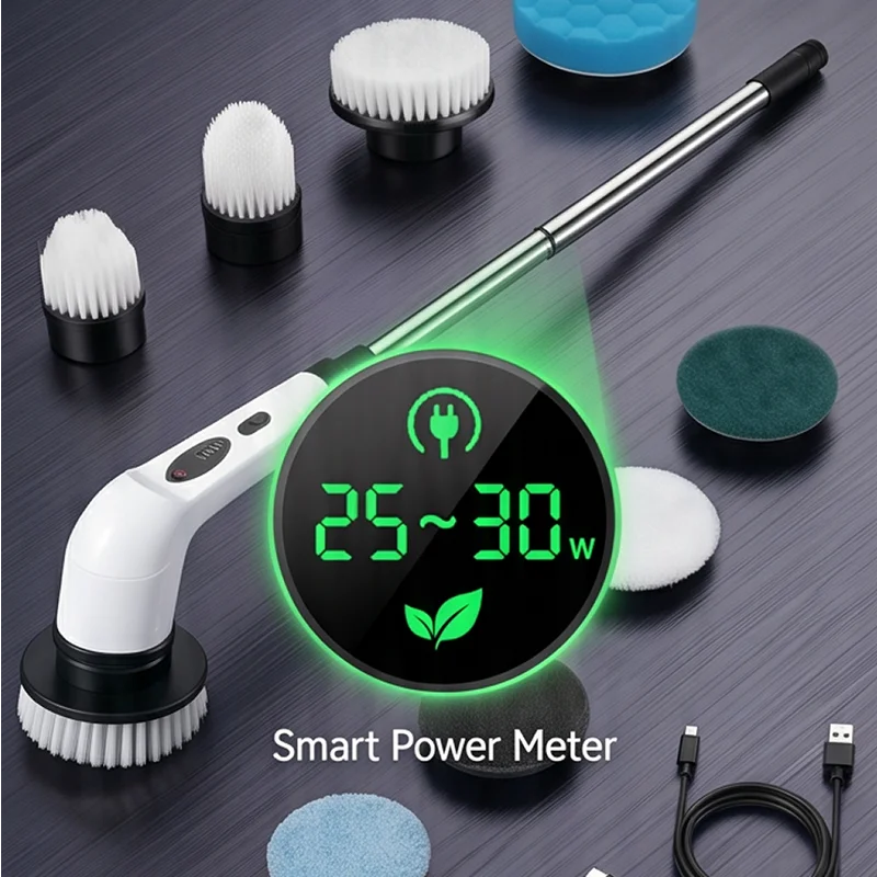 Cordless Electric Spin Scrubber – Multi-Surface Cleaning Brush