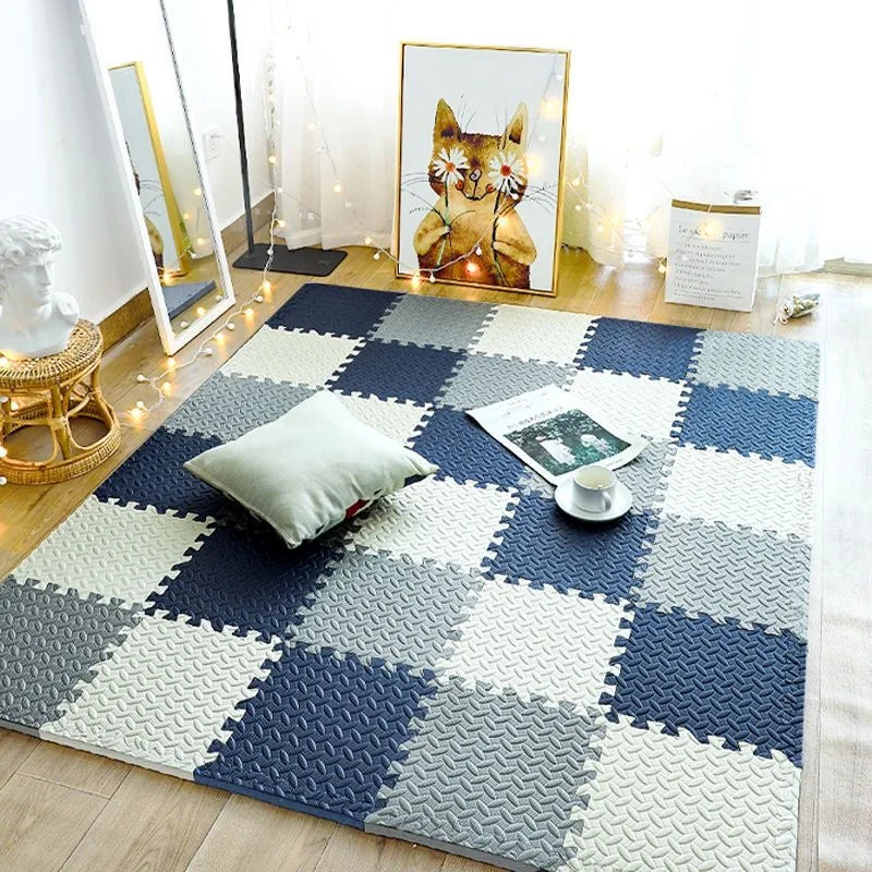 12-Piece Interlocking EVA Foam Baby Play Mat – Soft Puzzle Floor Tiles