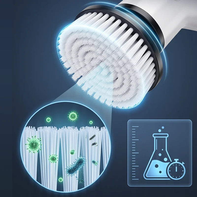 Cordless Electric Spin Scrubber – Multi-Surface Cleaning Brush