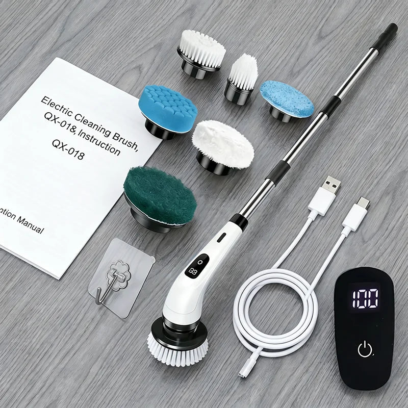 Cordless Electric Spin Scrubber – Multi-Surface Cleaning Brush