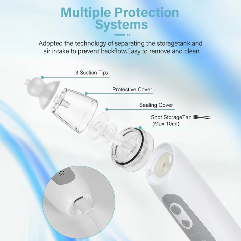 Electric Baby Nasal Aspirator – Rechargeable Nose Cleaner