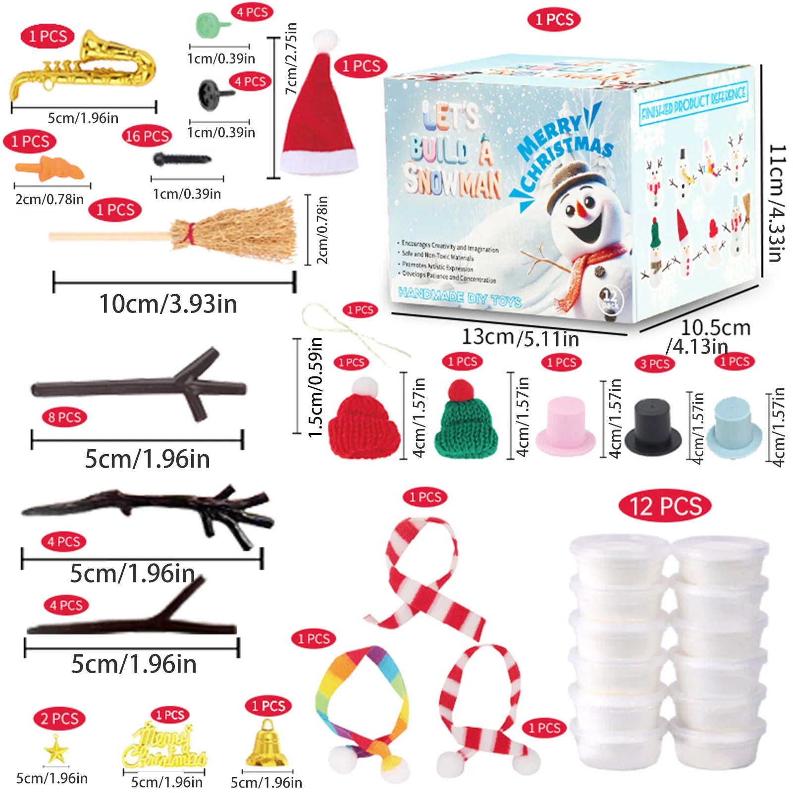 DIY Christmas Snowman Making Kit for Kids – Creative Holiday Craft Set