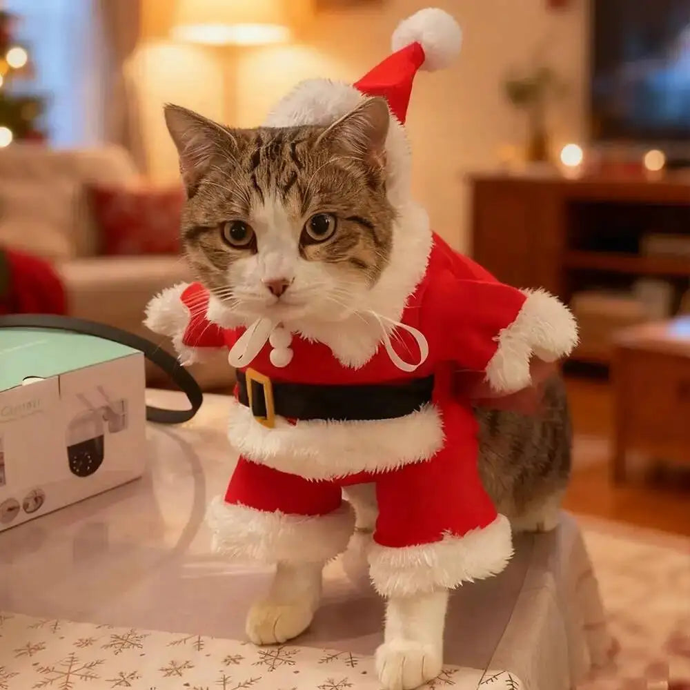 Santa Claus Christmas Pet Costume for Small & Medium Dogs & Cats