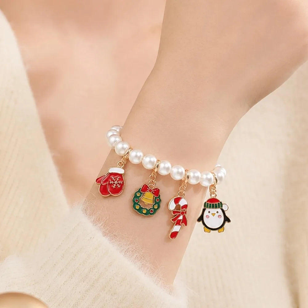 Christmas Alloy Charm Set – Santa, Snowman & Holiday Pendants
