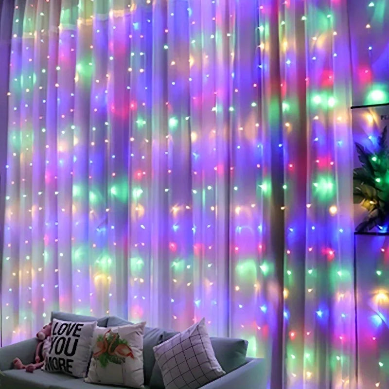 LED Curtain Lights, Fairy Lights, Remote, USB, 8 Modes.