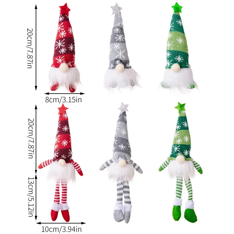 LED Light-Up Christmas Gnome – 20/30cm Faceless Plush Elf Holiday Decoration