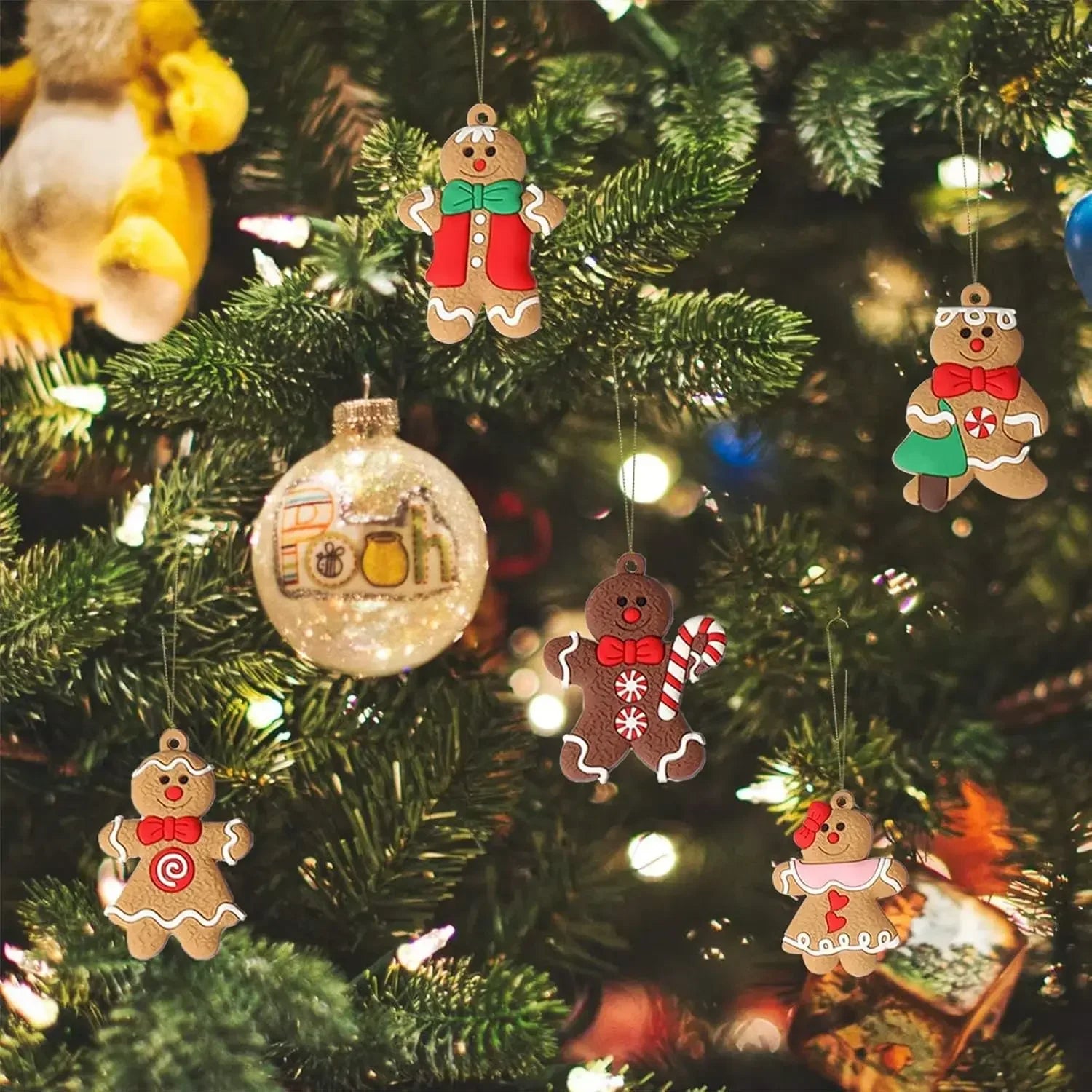 Assorted Gingerbread Christmas Tree Ornaments – Festive Hanging Decorations