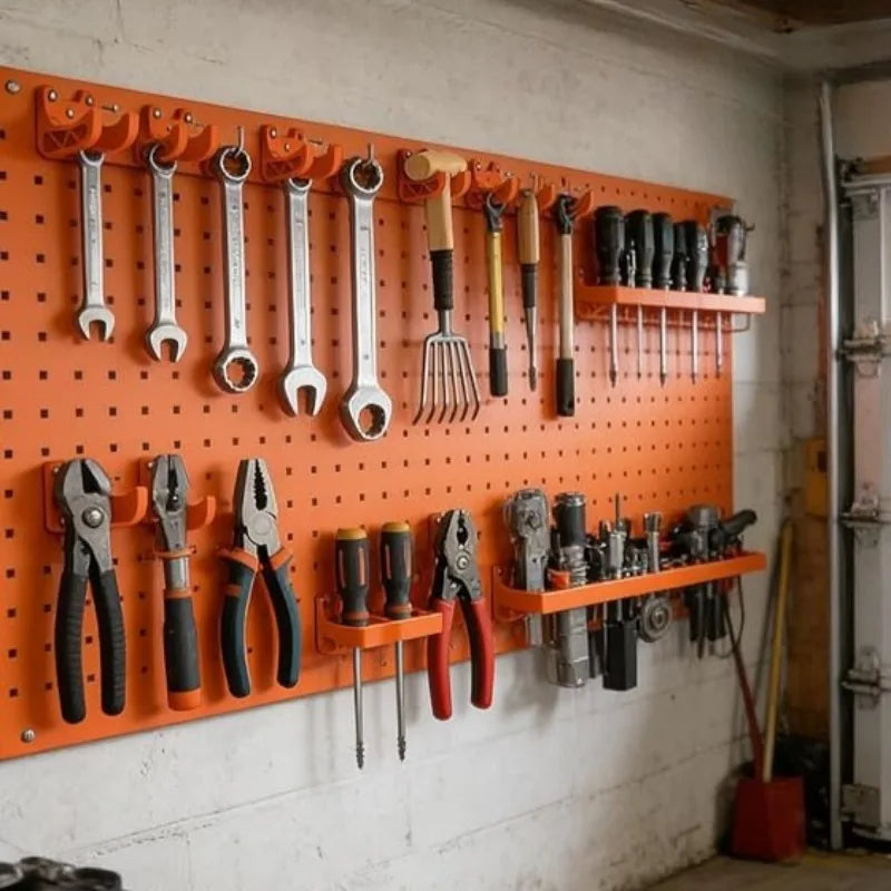 10-Piece Wall-Mounted Garden Tool Organizer