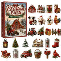 Christmas Barn Advent Calendar 2026 – 24-Day Countdown with Acrylic Ornaments